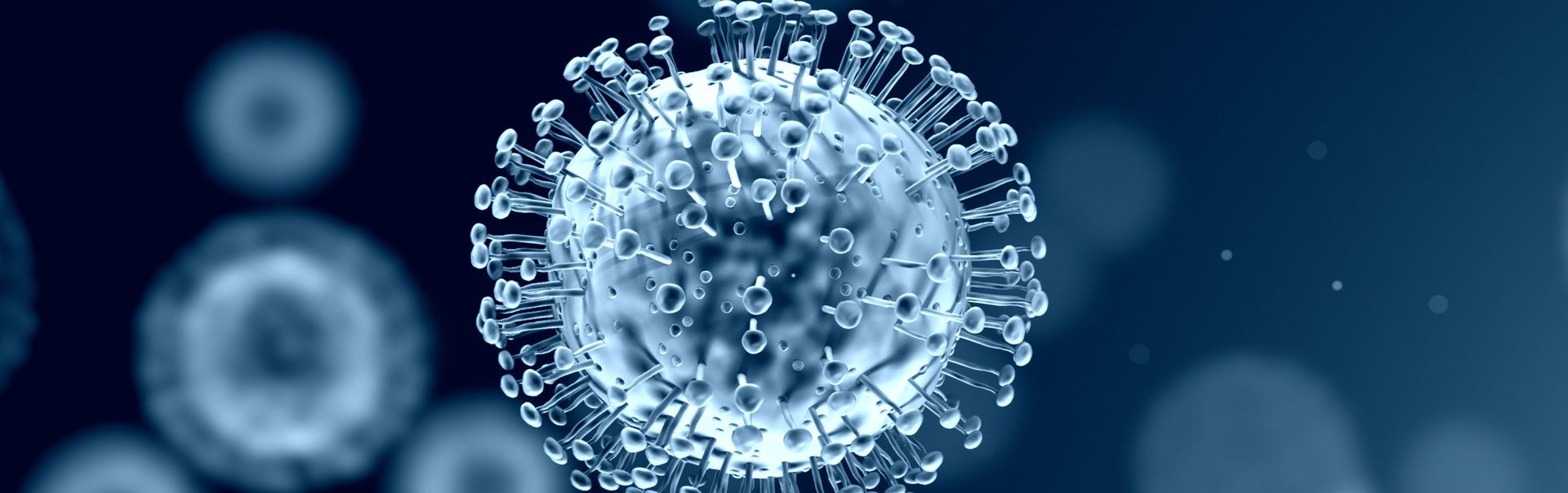 Nahaufnahme eines Virus als Symbolbild für den Coronavirus