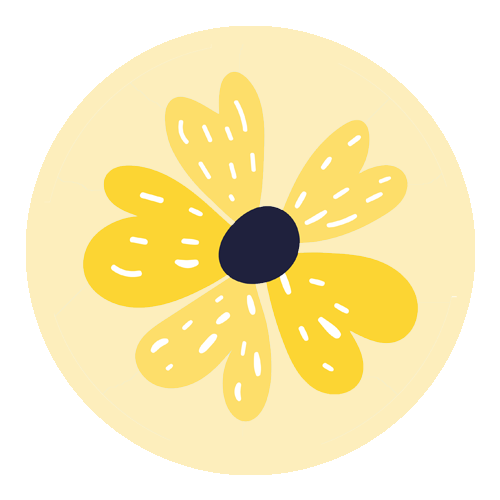 Gelbe Blume auf gelben Hintergrund.